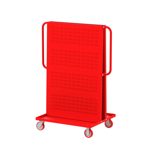 F89552R Valley Craft Modular A-Frame Bin Carts | Red 36" Length (1.5” lip)