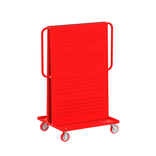 F89548R Valley Craft Modular A-Frame Bin Carts | Red 48" Length (1.5” lip)