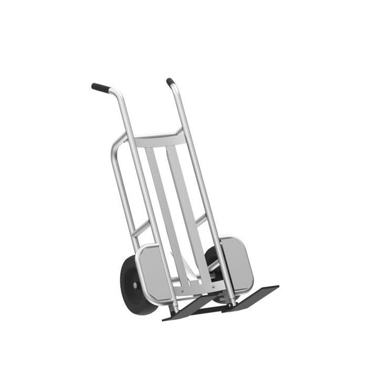F84727A1 Valley Craft Pneumatic 2-Wheel Pallet Trucks (No Brakes) w/ 13.75” Steel Forks & Aluminum Frame | 1,000lbs Max Capacity