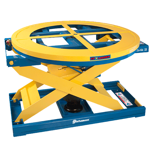 EZ X Loader Bishamon Economy Pneumatic Work Positioner(Rotating) | 43"diameter Platform 29.8" Raised Height